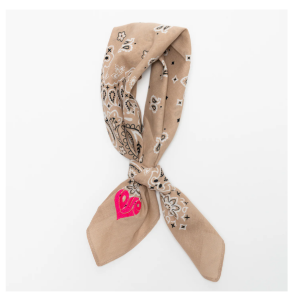 FAY bandana paisley beige hart