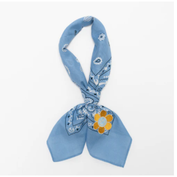 Fay Bandana Paisley Lichtblauw Smiley Bloem