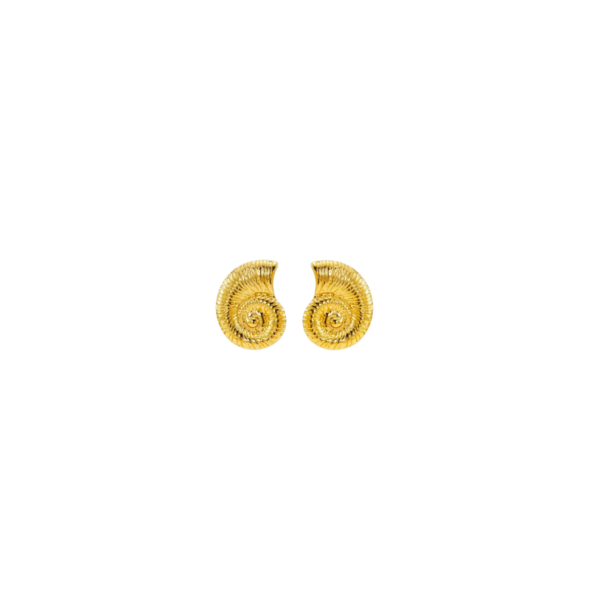 Gouden schelp oorbellen
