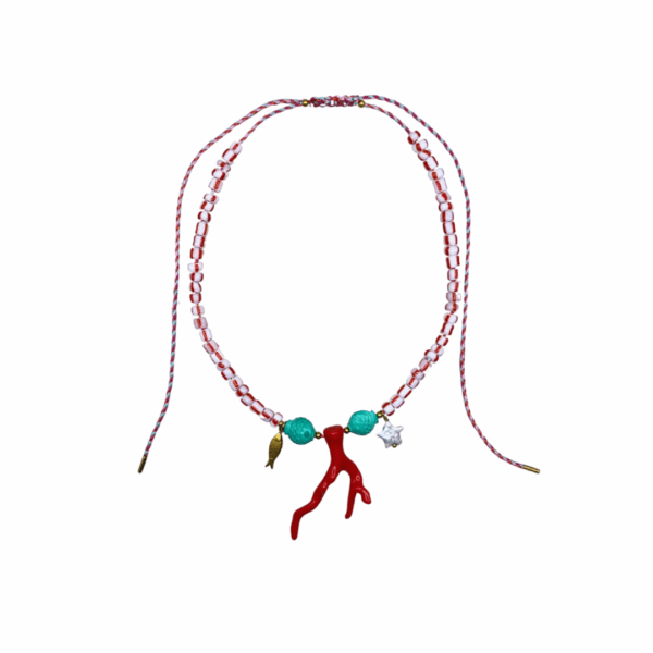 Pendant Party Necklace Red